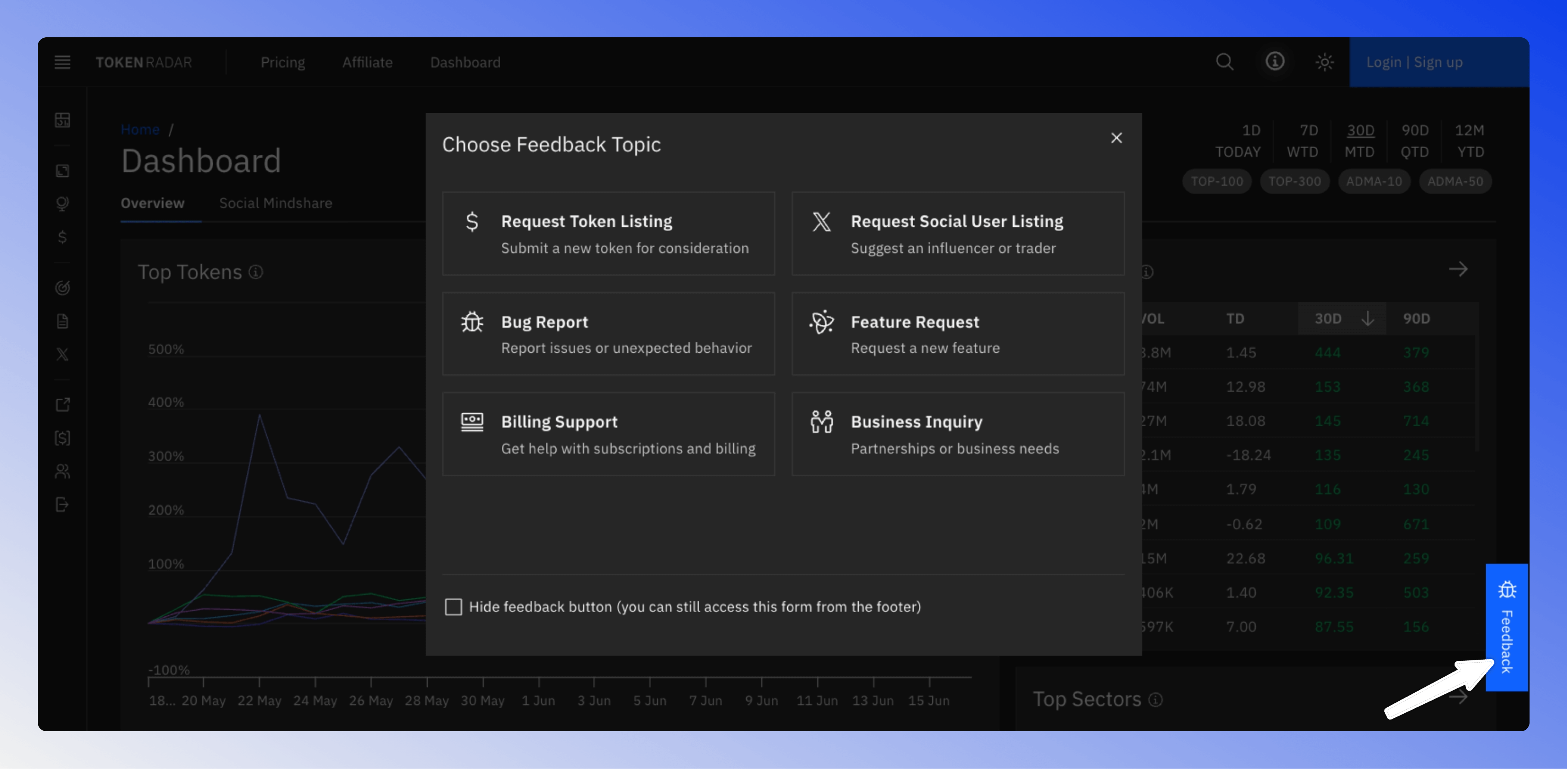 Screenshot of the Support Form page showing support form details